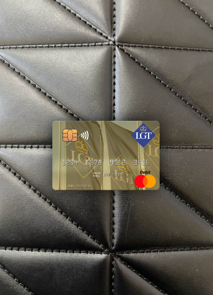 Download Liechtenstein LGT Bank mastercard photolookfront Photoshop template